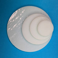 White/Black Fusible Precut Circles COE 90 Glass Blanks - 4 Sizes Available - COE 90 Bullseye