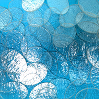 a close up of a glass plate with circles on it