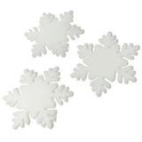 Precut White Fusible COE 96 Glass Snowflakes, Set of 3 - 3 Different Designs, 2 Sizes Available