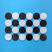 White/Black Fusible Precut Circles COE 90 Glass Blanks - 4 Sizes Available - COE 90 Bullseye