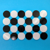 White/Black Fusible Precut Circles COE 96 Glass Blanks - 4 Sizes Available