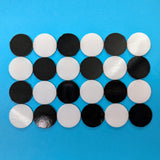 White/Black Fusible Precut Circles COE 96 Glass Blanks - 4 Sizes Available