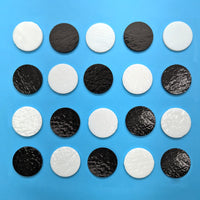 White/Black Fusible Precut Circles COE 90 Glass Blanks - 4 Sizes Available - COE 90 Bullseye