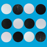 White/Black Fusible Precut Circles COE 90 Glass Blanks - 4 Sizes Available - COE 90 Bullseye