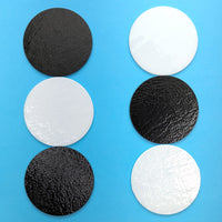 White/Black Fusible Precut Circles COE 90 Glass Blanks - 4 Sizes Available - COE 90 Bullseye