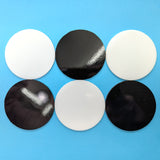 White/Black Fusible Precut Circles COE 96 Glass Blanks - 4 Sizes Available